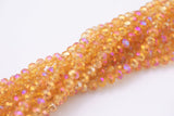 8mm Crystal Rondelle -1 or 5 or 10 STRANDS- Mystic Topaz