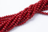 8mm Crystal Red Ruby Quartz Beads Rondelle -2 or 5 or 10 STRANDS