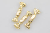 1 pc 18k Candy Connector Charm, Pendant- 8x28mm