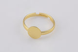 1 pc Gold Ring Coin Ring, Adjustable Ring, Minimalist Ring, Micro Pave Ring, Gold Open Ring, Dainty Jewelry