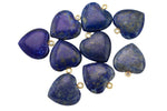 Gemstone Heart Hearts Charm Healing Stone Size appr 20mm - Natural Lapis