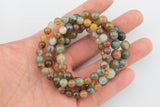 Natural Green Rutilated Quartz Bracelet Smooth Round Size 6mm and 8mm- Handmade In USA- approx. 7" Bracelet Crystal Bracelet