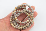 Natural Mai Jasper Smooth Round Size 6mm and 8mm- Handmade In USA- approx. 7" Bracelet Crystal Bracelet