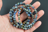 Natural Flower Sodalite Round Size 6mm and 8mm- Handmade In USA- approx. 7" Bracelet Crystal Bracelet