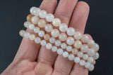 Natural Pink Aventurine Round Size 6mm and 8mm- Handmade In USA- approx. 7" Bracelet Crystal Bracelet