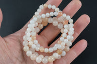 Natural Pink Aventurine Round Size 6mm and 8mm- Handmade In USA- approx. 7" Bracelet Crystal Bracelet