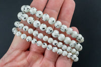 Natural Spotted Jasper Round Size 6mm and 8mm- Handmade In USA- approx. 7" Bracelet Crystal Bracelet