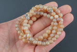 Champagne Druzy Quartz Size 6mm and 8mm- Handmade In USA- approx. 7" Bracelet Crystal Bracelet