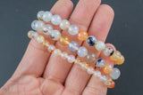 Natural Montana Agate Round Size 6mm and 8mm- Handmade In USA- approx. 7" Bracelet Crystal Bracelet