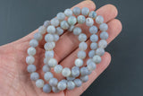 Matte Quartz Druzy Size 6mm and 8mm- Handmade In USA- approx. 7" Bracelet Crystal Bracelet