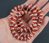 Tibetan Carnelian Striped Bracelet Round Size 6mm and 8mm- Handmade In USA Natural Gemstone Bracelets - Handmade Jewelry - approx. 7"