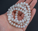 White Tibetan Agate Striped Bracelet Round Size 6mm and 8mm- Handmade In USA Natural Gemstone Bracelets - Handmade Jewelry - approx. 7"