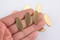 Brass earrings-Earring copper accessories-Brass earring charms-Earring connector-Brass jewelry- Marquee shape earrings- 12X32mm- ss01
