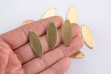 Brass earrings-Earring copper accessories-Brass earring charms-Earring connector-Brass jewelry- Marquee shape earrings- 12X32mm- ss01