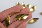 Brass earrings-Earring copper accessories-Brass earring charms-Earring connector-Brass - Twisted Marquee shape earrings- 12X32mm-DD01