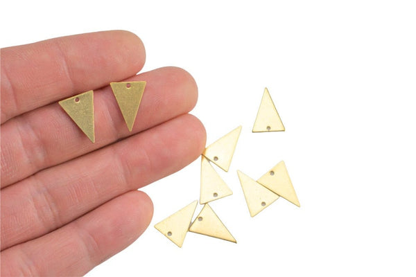 Brass earrings-Earring copper accessories-Earring connector-Brass earring charms-Earring pendant-Brass earring-Triangle shape- 11X15MM- ss01