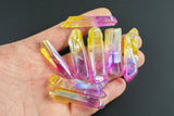 Aura Quartz Crystal Point (~1" - 1.5") - Bi Color Aura Quartz Point - Aura Quartz Stone- Healing Crystals & Stones- Raw Shard Quartz