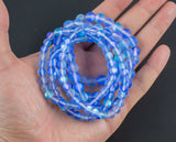 Blue Mystic Aura Quartz Bracelet Round Size 6mm and 8mm- Handmade In USA Natural Gemstone Crystal Bracelets - Handmade Jewelry - approx. 7"