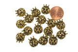 10pc Lion Head with Crown Crowned Lion Head 11*13mm Bead Pewter - Gold, Rose Gold, Silver, Gunmetal