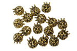 10pc Lion Head with Crown Crowned Lion Head 11*13mm Bead Pewter - Gold, Rose Gold, Silver, Gunmetal