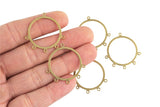 Brass earrings-Earring copper accessories-Earring connector-Brass -Earring pendant-Brass jewelry-Circle shape earrings -30MM- 5 loop