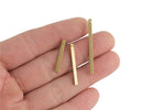 Brass Square Sticks-Earring copper accessories-Earring connector-Brass -Earring pendant-Brass jewelry- 2.5mm thick- 25mm, 30mm, 40mm