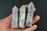 1 Pc Natural Purple Tourmaline Obelisk Tower Point wand healing crystal