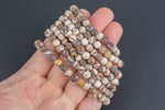 Bracelet Natural Zebra Jasper Bracelets 6mm Stackable Matte Round Natural Gemstone Crystal Bracelets - Handmade Bracelet Crystal Bracelet