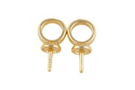 Glue in Bail- perfect for pearls and half drilled beads- bail size- 5.5mm large bail- 18kt