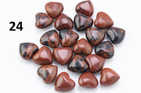 1 Pc Natural Assorted Heart Shaped Healing Stones Gemstone Hearts Healing Stones-15mm- .5 inches Small Heart valentine's day gift