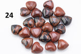 1 Pc Natural Assorted Heart Shaped Healing Stones Gemstone Hearts Healing Stones-15mm- .5 inches Small Heart valentine's day gift