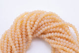 6mm Crystal Rondelle -2 or 5 or 10 STRANDS- Peach Nude Jade