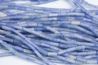 Blue Aventurine beads rectangular tube tubular beads 15.5" 4x13mm