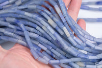 Blue Aventurine beads rectangular tube tubular beads 15.5" 4x13mm