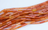 Orange Aventurine beads rectangular tube tubular beads 15.5" 4x13mm