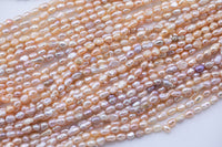 Natural Freshwater Pearl Light Peacock Small Potato Seed Pearls 5x6mm