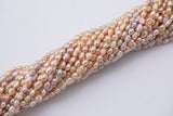 Natural Freshwater Pearl Light Peacock Small Potato Seed Pearls 5x6mm