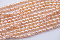 Natural Freshwater Pearl Peach Potato Pearls 7x8mm