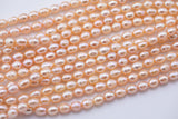 Natural Freshwater Pearl Peach Potato Pearls 7x8mm