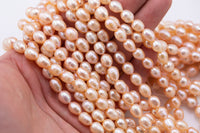 Natural Freshwater Pearl Peach Potato Pearls 7x8mm