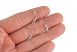 Earring Wire French Hook Earrings, Fish Hook- Silver Plated- Basic Sizing