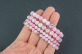 Bracelet Light Pink Jade Bracelets 8mm Stackable Round Natural Gemstone Crystal Bracelets - Handmade Bracelet Crystal Bracelet