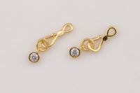 1 pc 18K Gold S Hook Clasp for Bracelet Necklace Jewelry Making Supply-5x20mm