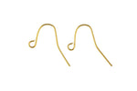 Earring Wire French Hook Earrings, Fish Hook- Gold Plated- Basic Sizing