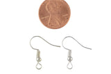 Earring Wire French Hook Earrings, Fish Hook- Silver Plated- Basic Sizing