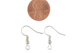 Earring Wire French Hook Earrings, Fish Hook- Silver Plated- Basic Sizing