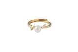 1 pc Gold Pearl Ring, Adjustable Ring, Minimalist Ring, Gold Open Ring, Dainty Jewelry