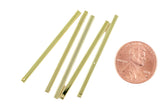 Skinny Square Bar Charm- Gold- 2.5 thick- 30mm and 40mm