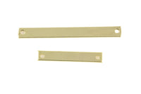 Bar Tag Connector- Gold- 4mm wide- 25mm and 40mm