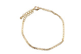Delicate Bracelet • Flat Curb Chain Bracelet • Perfect Gift for Her • One Size Fits All • 6.75" with Extender